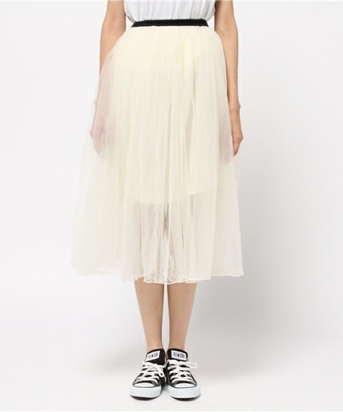 archives（アルシーヴ）の「チュールスカート（スカート・レディース・オフホワイト/ブラック/モカ/カーキ・MEDIUM）」の5枚目の写真