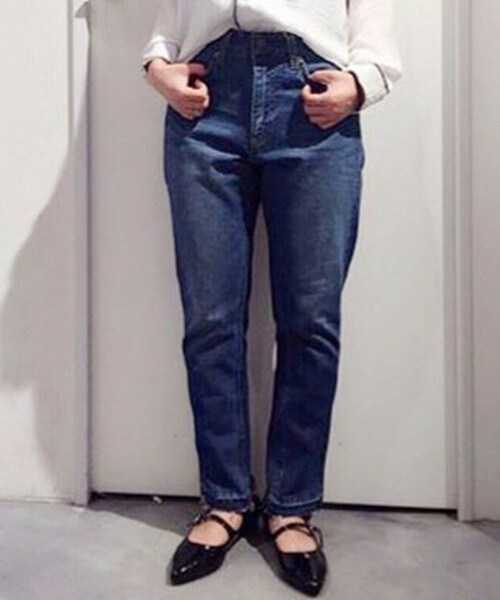 archives（アルシーヴ）の「ハイライズタイトストレート（デニムパンツ・レディース・ネイビー/ロイヤルブルー・SMALL/MEDIUM）」の2枚目の写真