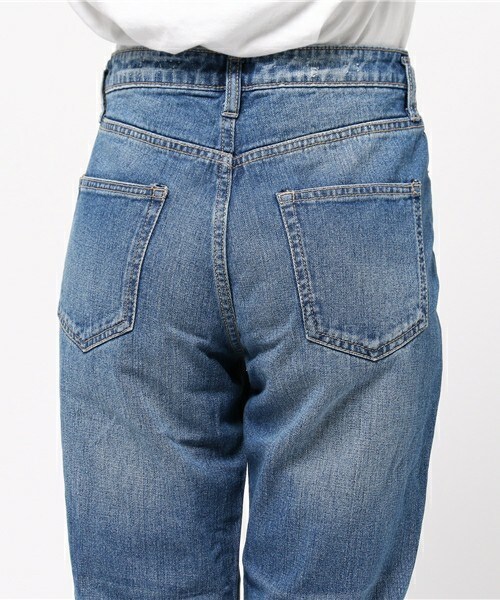 archives（アルシーヴ）の「テーパードダメージパンツ（デニムパンツ・レディース・ネイビー/ロイヤルブルー・SMALL/MEDIUM）」の7枚目の写真