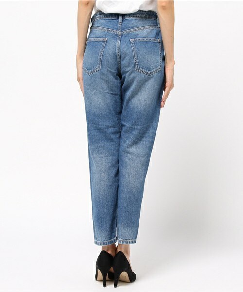 archives（アルシーヴ）の「テーパードダメージパンツ（デニムパンツ・レディース・ネイビー/ロイヤルブルー・SMALL/MEDIUM）」の5枚目の写真