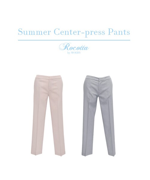 Rocotta by MOERY（ロコッタ）の「Rocotta(ロコッタ) サマーセンタープレスパンツ（スラックス・レディース・スモーキーピンク/ペールグレー・S/M）」の10枚目の写真