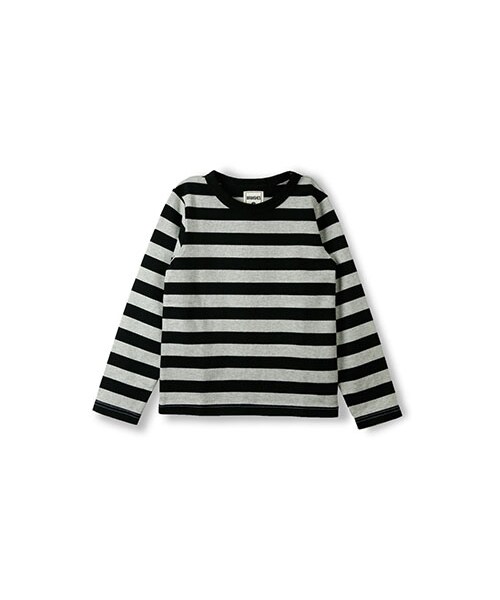 BRANSHES(ブランシェス)の「ボーダー長袖Tシャツ(Tシャツ/カットソー・キッズ・ネイビーブルー/ブラック・80~150)」の2枚目の写真