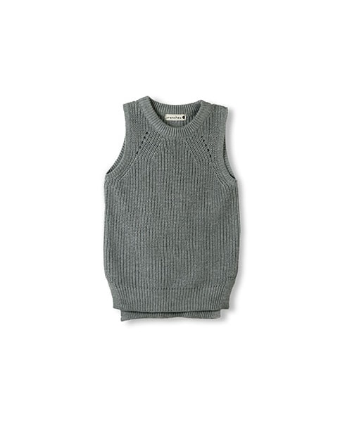 BRANSHES（ブランシェス）の「ヨコ編みニットワンピース（ワンピース・キッズ・キャメル/杢グレー・80～150）」の2枚目の写真