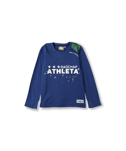 RADCHAP(ラッドチャップ)の「ATHLETAロゴ長袖Tシャツ(Tシャツ/カットソー・キッズ・ブルー/ブラック・90~130)」の1枚目の写真