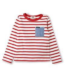 RADCHAP | デニムポケットボーダー長袖Tシャツ(Tシャツ/カットソー)