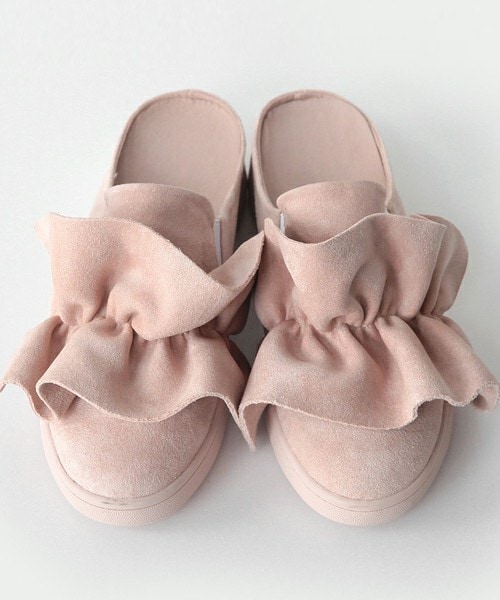 DHOLIC(ディーホリック)の「ラッフルフラットサボ(その他シューズ・レディース・グレー/ディープスカイブルー/ピンク/ブラック・S(225~230)/M(235~240)/L(245~250))」の4枚目の写真