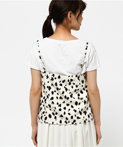 archives（アルシーヴ）の「レオパード見えキャミ（シャツ/ブラウス・レディース・オフホワイト/ネイビー・MEDIUM）」の5枚目の写真