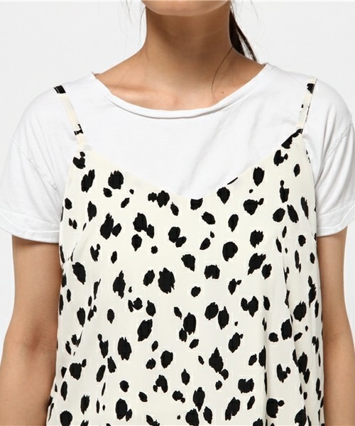 archives（アルシーヴ）の「レオパード見えキャミ（シャツ/ブラウス・レディース・オフホワイト/ネイビー・MEDIUM）」の6枚目の写真