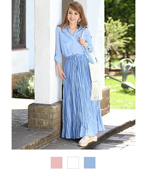 Rocotta by MOERY（ロコッタ）の「Rocotta(ロコッタ) ガーゼセットアップ（セットアップ・レディース・ホワイト/フェアリーピンク/デニムブルー・FREE）」の3枚目の写真