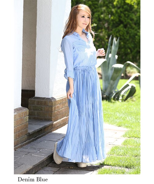 Rocotta by MOERY（ロコッタ）の「Rocotta(ロコッタ) ガーゼセットアップ（セットアップ・レディース・ホワイト/フェアリーピンク/デニムブルー・FREE）」の10枚目の写真