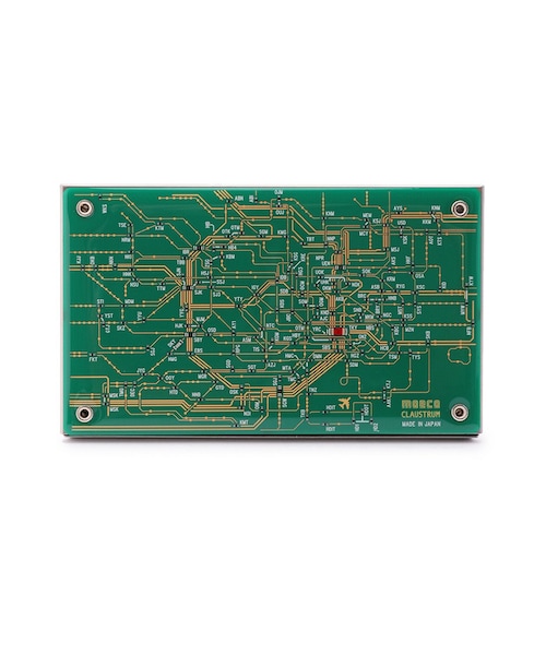 在庫切れ品】moeco クラウストルム 東京回路線図 名刺入れ 緑 moeco