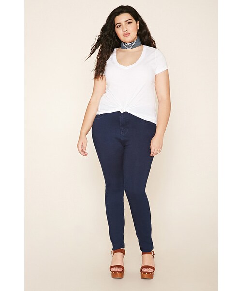 FOREVER 21(フォーエバー トゥエンティーワン)の「FOREVER 21+ Plus Size Skinny Jeans(デニムパンツ・レディース・Black/Blue・12/14/16/18/20)」の6枚目の写真
