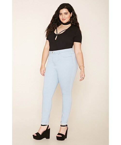 FOREVER 21(フォーエバー トゥエンティーワン)の「FOREVER 21+ Plus Size Skinny Jeans(デニムパンツ・レディース・Black/Blue・12/14/16/18/20)」の10枚目の写真