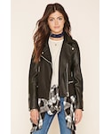 Forever 21 | FOREVER 21 Faux Leather Moto Jacket(Riders jacket)