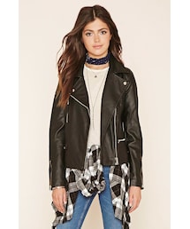 FOREVER 21 | FOREVER 21 Faux Leather Moto Jacket(ライダースジャケット)