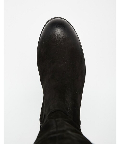 ALDO(アルド)の「ALDO Dyna Black Leather Exposed Zip Knee Boots(ブーツ・レディース・Black・US 8)」の4枚目の写真