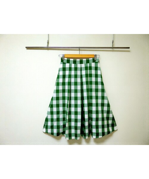 FENDI（フェンディ）の「ギンガムチェックスカート・グリーン（Tシャツ  