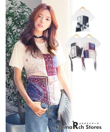 KORMARCH | バンダナ柄Tシャツ(Tシャツ/カットソー)
