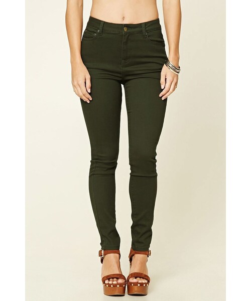 FOREVER 21(フォーエバー トゥエンティーワン)の「FOREVER 21 Contemporary Skinny Jeans(デニムパンツ・レディース・Black/Green・24/25/26/27/28/29/30)」の4枚目の写真