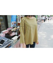 2PER | ドロップショルダーボーダーtシャツ(P0000EEM)(Tシャツ/カットソー)