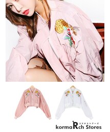 KORMARCH | 刺繍ショートブルゾン(ブルゾン)