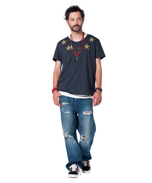 glamb（グラム）の「Nesta long tank（トップス・メンズ・White×White/White×Black/White×Red/White×Navy/White×Gray/White×Khaki・size0/size1/size2/size3/size4）」の17枚目の写真