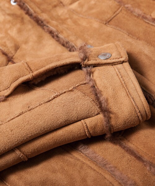 glamb（グラム）の「Puzzle mouton JKT（ジャケット/アウター・メンズ・Brown/Black・size0/size1/size2/size3/size4）」の6枚目の写真