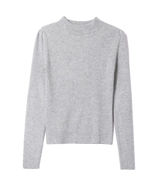 31 Sons de mode（トランテアン　ソン　ドゥ　モード）の「リブハイネックプルオーバー（トップス・レディース・ブラック/オフホワイト/ライトグレー・36）」の3枚目の写真