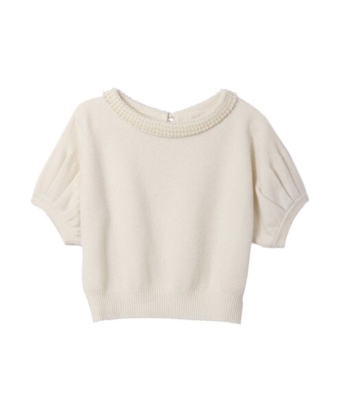 31 Sons de mode（トランテアン　ソン　ドゥ　モード）の「襟付きニットプルオーバー（トップス・レディース・キャメル/ライトグレー/オフホワイト・36）」の2枚目の写真