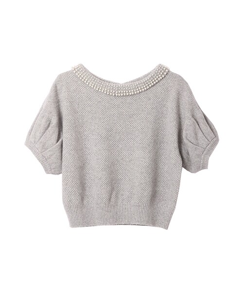 31 Sons de mode（トランテアン　ソン　ドゥ　モード）の「襟付きニットプルオーバー（トップス・レディース・キャメル/ライトグレー/オフホワイト・36）」の3枚目の写真