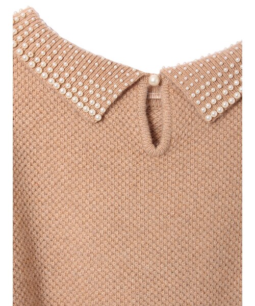 31 Sons de mode（トランテアン　ソン　ドゥ　モード）の「襟付きニットプルオーバー（トップス・レディース・キャメル/ライトグレー/オフホワイト・36）」の6枚目の写真