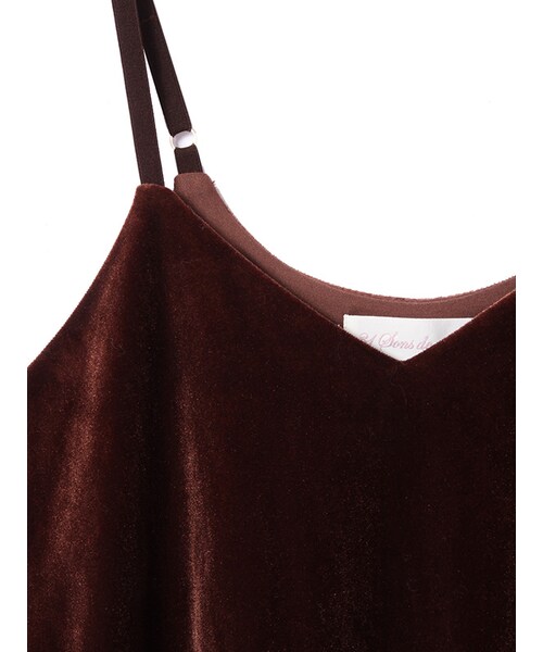 31 Sons de mode（トランテアン　ソン　ドゥ　モード）の「≪新作≫裾レースベロアキャミブラウス（トップス・レディース・イエロー/ネイビー/ブラウン・36）」の4枚目の写真