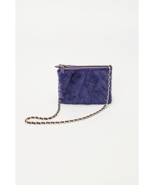 Spick & Span(スピックアンドスパン)の「≪予約≫ミンクWポシェット◆(バッグ・ブラック/パープル A・フリー)」の19枚目の写真