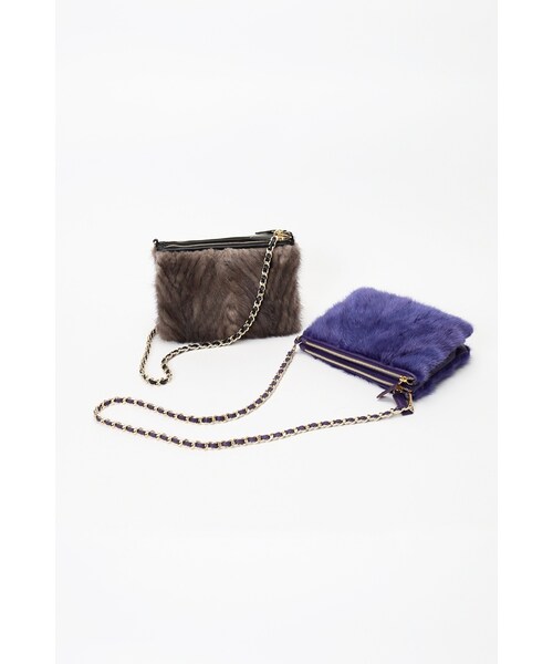 Spick & Span(スピックアンドスパン)の「≪予約≫ミンクWポシェット◆(バッグ・ブラック/パープル A・フリー)」の16枚目の写真