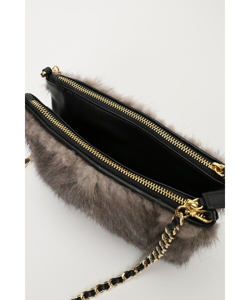 Spick & Span(スピックアンドスパン)の「≪予約≫ミンクWポシェット◆(バッグ・ブラック/パープル A・フリー)」の12枚目の写真