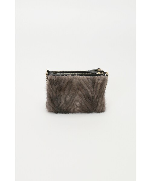Spick & Span(スピックアンドスパン)の「≪予約≫ミンクWポシェット◆(バッグ・ブラック/パープル A・フリー)」の5枚目の写真