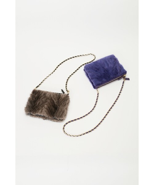 Spick & Span(スピックアンドスパン)の「≪予約≫ミンクWポシェット◆(バッグ・ブラック/パープル A・フリー)」の17枚目の写真