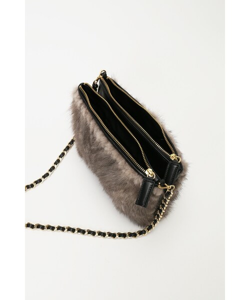 Spick & Span(スピックアンドスパン)の「≪予約≫ミンクWポシェット◆(バッグ・ブラック/パープル A・フリー)」の9枚目の写真