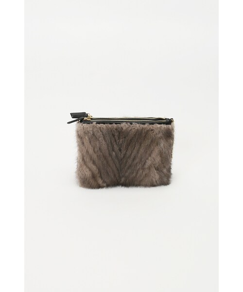 Spick & Span(スピックアンドスパン)の「≪予約≫ミンクWポシェット◆(バッグ・ブラック/パープル A・フリー)」の3枚目の写真
