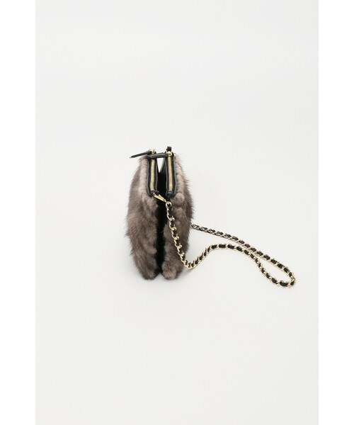 Spick & Span(スピックアンドスパン)の「≪予約≫ミンクWポシェット◆(バッグ・ブラック/パープル A・フリー)」の4枚目の写真