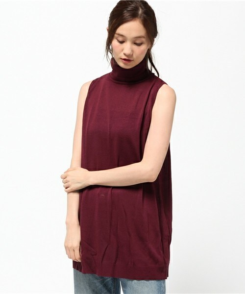 actuel（アクチュエル）の「moistタートルノースリーブニット（ニット/セーター・レディース・ブラック/グレー/バーガンディー・FREE）」の11枚目の写真