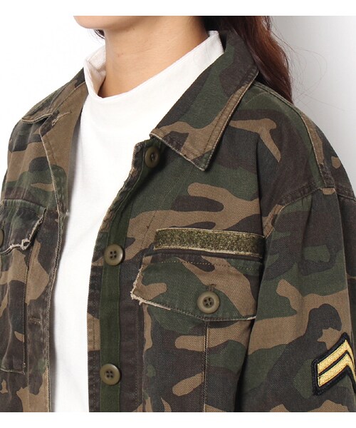 PAGEBOY（ページボーイ）の「【PAGEBOY】【mer10月号】ミリタリージャケット（ジャケット/アウター・レディース・カーキ/カーキ系）」の5枚目の写真