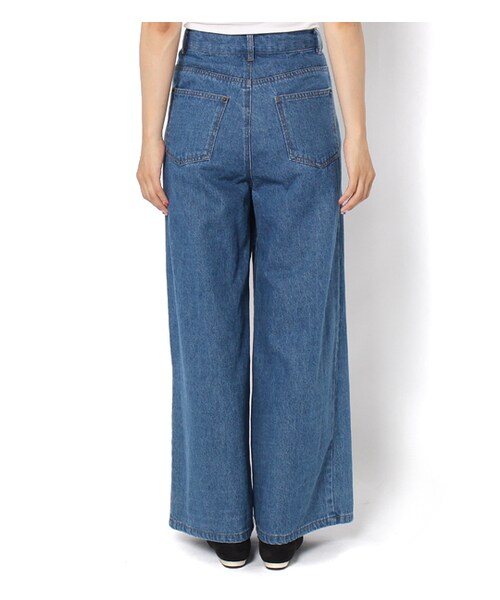 PAGEBOY（ページボーイ）の「【PAGEBOY】【non-no10月号】深めタックワイドデニム（パンツ・レディース・ブルー/インディゴ・S/M）」の3枚目の写真