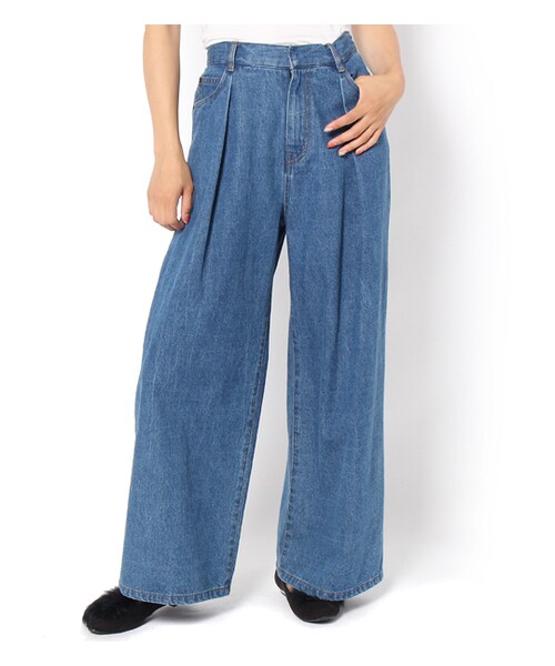 PAGEBOY（ページボーイ）の「【PAGEBOY】【non-no10月号】深めタックワイドデニム（パンツ・レディース・ブルー/インディゴ・S/M）」の11枚目の写真