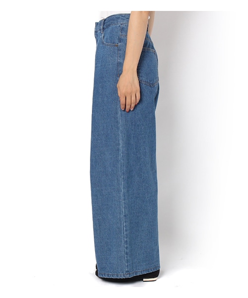 PAGEBOY（ページボーイ）の「【PAGEBOY】【non-no10月号】深めタックワイドデニム（パンツ・レディース・ブルー/インディゴ・S/M）」の4枚目の写真