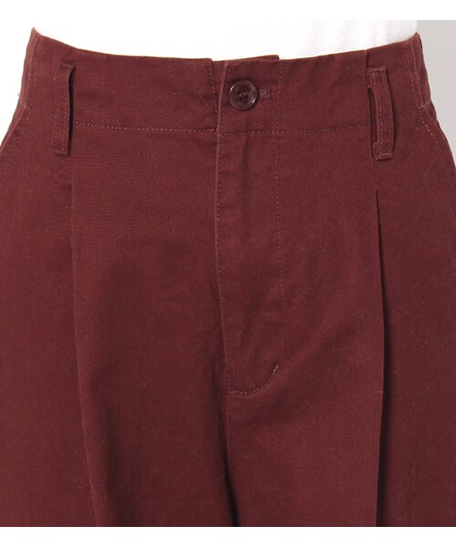 PAGEBOY（ページボーイ）の「【PAGEBOY】【Seventeen9月号】ワイドチノパン（パンツ・レディース・ブラック/ベージュ/ダークレッド/カーキ）」の8枚目の写真