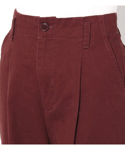 PAGEBOY（ページボーイ）の「【PAGEBOY】【Seventeen9月号】ワイドチノパン（パンツ・レディース・ブラック/ベージュ/ダークレッド/カーキ）」の7枚目の写真