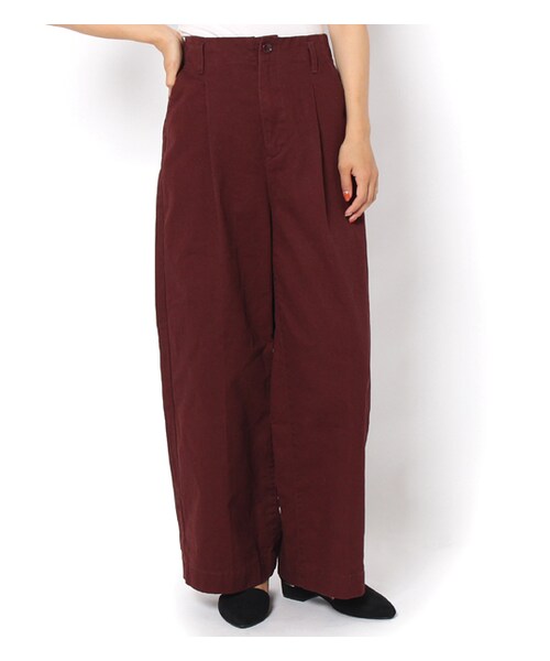 PAGEBOY（ページボーイ）の「【PAGEBOY】【Seventeen9月号】ワイドチノパン（パンツ・レディース・ブラック/ベージュ/ダークレッド/カーキ）」の13枚目の写真