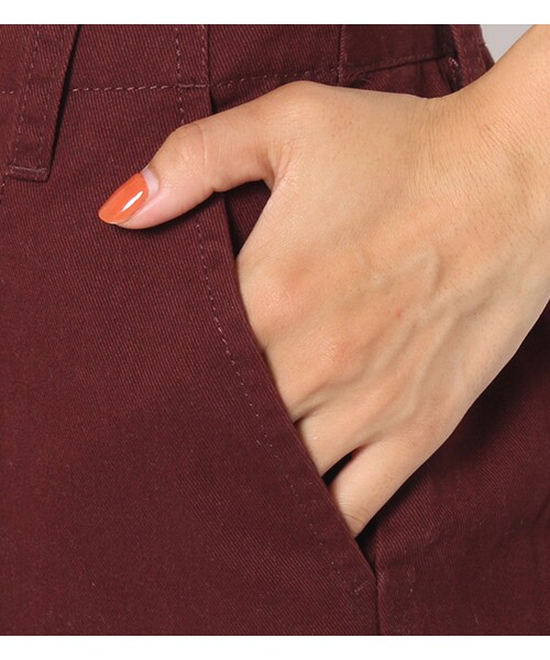 PAGEBOY（ページボーイ）の「【PAGEBOY】【Seventeen9月号】ワイドチノパン（パンツ・レディース・ブラック/ベージュ/ダークレッド/カーキ）」の9枚目の写真