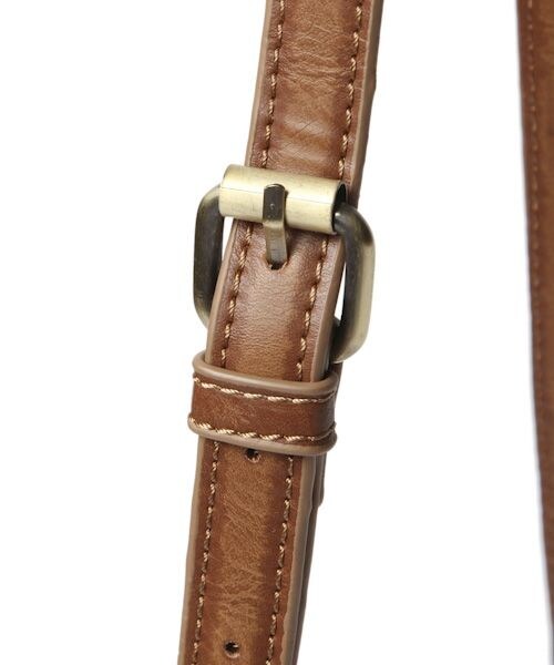 studio CLIP（スタディオクリップ）の「サドル編み込みショルダーバッグ（バッグ・ブラック/キャメル・F）」の11枚目の写真